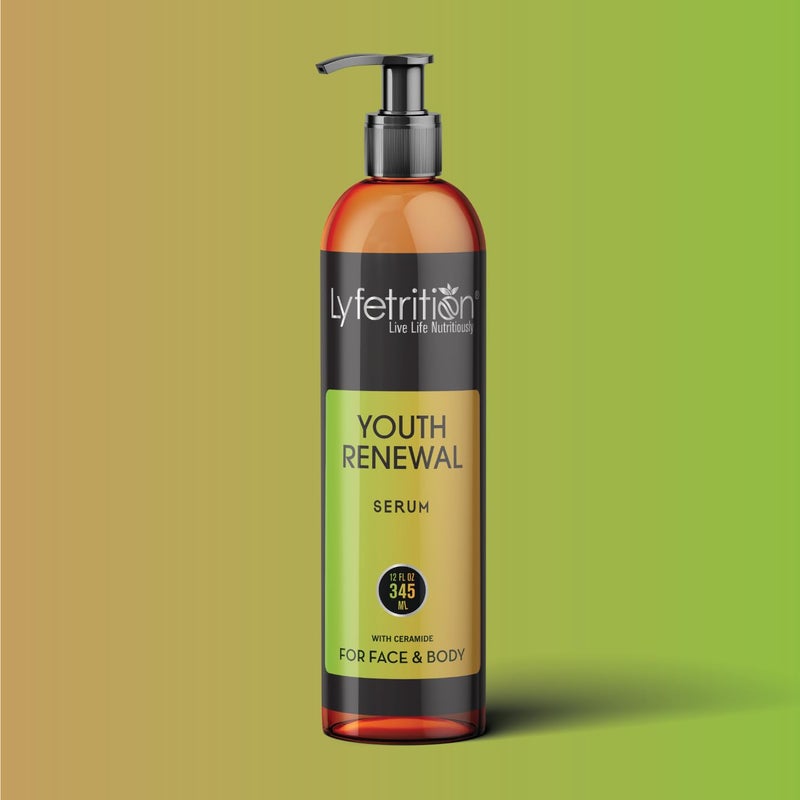 Lyfetrition Youth Renewal Serum (Skin and Face Formula) | 12 fl oz Large Bottle | With Aloe and Retinol - Image 1